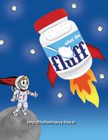 affiche d'un pot de Fluff dans l'espace
